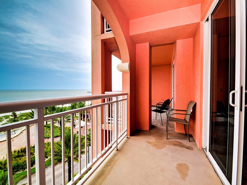 View of the balcony and north Clearwater Beach.